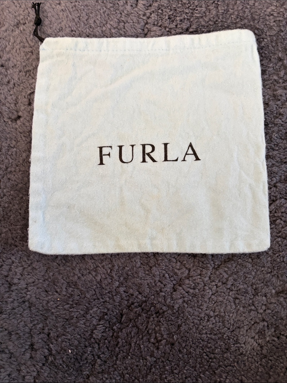 Furla Light Cream Logo Drawstring Dust Pouch